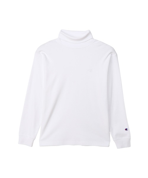 Champion(チャンピオン)の「【Champion/チャンピオン】メンズ ベーシック タートルネックロングスリーブTシャツ(Tシャツ/カットソー・メンズ・オリーブ/ブラック/オフホワイト/ネイビー/チャコール・LARGE/X-LARGE/MEDIUM/SMALL)」の1枚目の写真