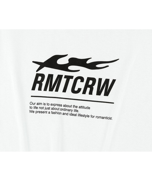 ROMANTIC CROWN★Unisex★FLAME LOGO CREWNECK_3色 A'GEM/9 × .kom 『ROMANTIC CROWN/ロマンティック クラウン