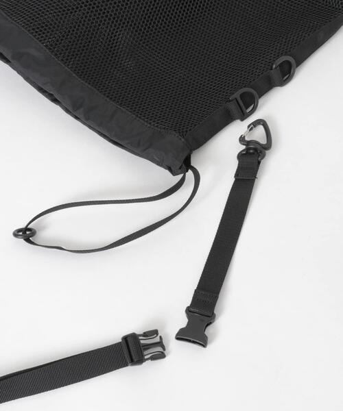 BAICYCLON by Bagjack（バイシクロン バイ バグジャック）の「BAICYCLON by bagjack　MESH DRAW STRING BAG S（ショルダーバッグ・メンズ・ブラック・FREE）」の5枚目の写真