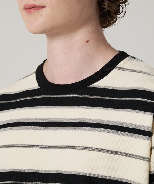 Eddie Bauer(エディーバウアー)の「マルチボーダー 半袖 Tシャツ(Tシャツ/カットソー・メンズ・ブラック系/ベージュ系/ピンク系・XXL/M/XL/L/S)」の12枚目の写真