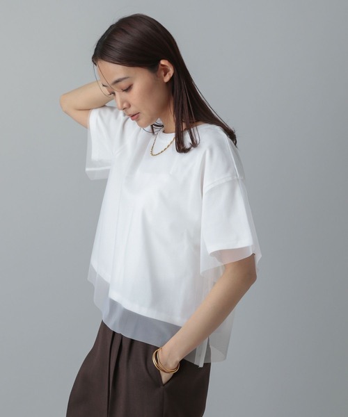 セール】MATINEE LINE/冷感チュールレイヤーT/496996（Tシャツ
