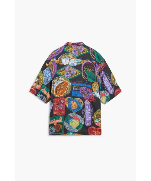 Desigual(デシグアル)の「フルーツ柄の半袖シャツ(シャツ/ブラウス・メンズ・ブラック・L/S/XL/M)」の3枚目の写真