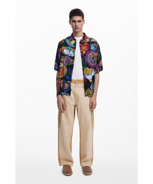 Desigual(デシグアル)の「フルーツ柄の半袖シャツ(シャツ/ブラウス・メンズ・ブラック・L/S/XL/M)」の6枚目の写真