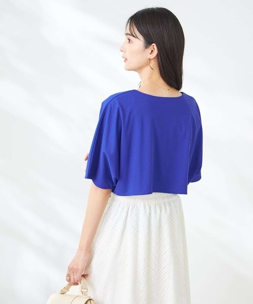 a.v.v（アーヴェヴェ）の「【接触冷感/UVカット】レイヤードライクカットソー（Tシャツ/カットソー・レディース・グレー系その他/ブルー/チャコールグレー・38/36/40）」の6枚目の写真