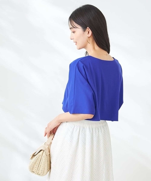 a.v.v（アーヴェヴェ）の「【接触冷感/UVカット】レイヤードライクカットソー（Tシャツ/カットソー・レディース・グレー系その他/ブルー/チャコールグレー・38/36/40）」の7枚目の写真