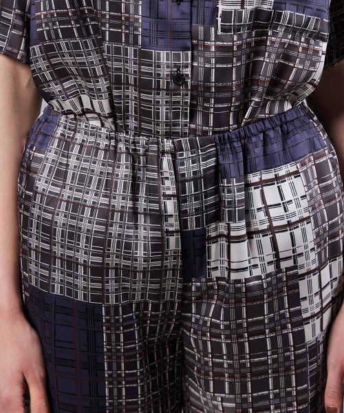 Sov.（ソブ）の「ポリエステルサテン チェックパンツ（その他パンツ・レディース・チェック・38/36）」の8枚目の写真