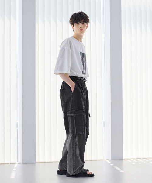 グラデーションデニムカーゴパンツ（デニムパンツ）｜ETELIO