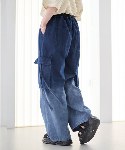 Noir Ethel デニム　カーゴパンツ　denim セール】ワンフォークロージング 1111clothing ◇イージー