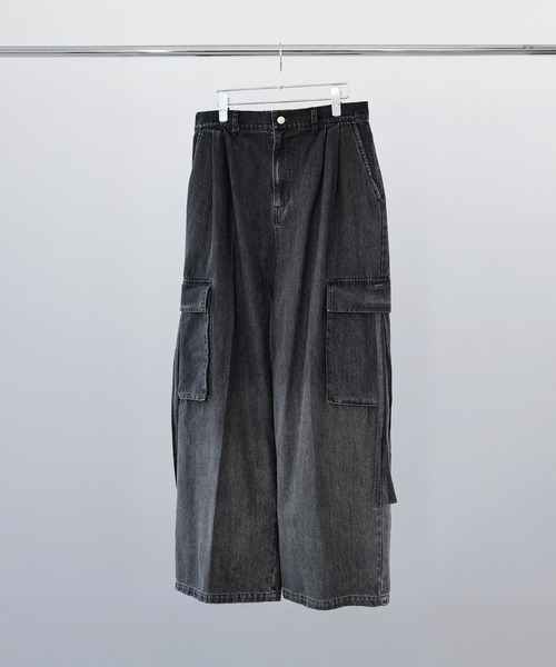 ETELIO（エテリオ）の「グラデーションデニムカーゴパンツ（デニムパンツ・メンズ・ブラック/ブルー・L/M/S/XL）」の15枚目の写真