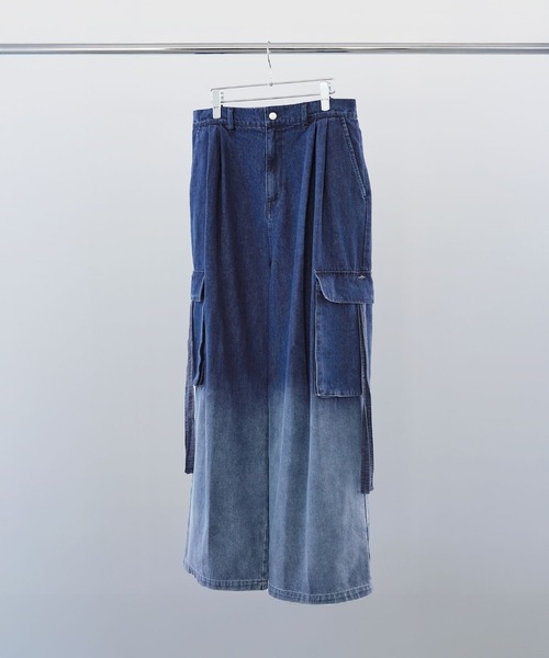 ETELIO（エテリオ）の「グラデーションデニムカーゴパンツ（デニムパンツ・メンズ・ブラック/ブルー・L/M/S/XL）」の16枚目の写真