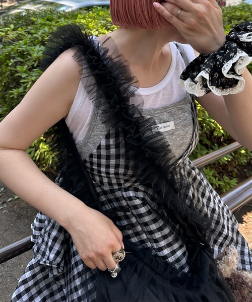 Alley Tokyo(アリートーキョー)の「チュールフリフリBag(ショルダーバッグ・レディース・オフホワイト/ブラック・FREE)」の19枚目の写真