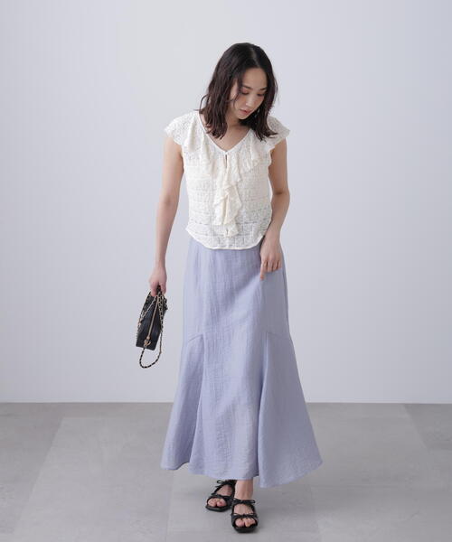 FREE'S MART（フリーズマート）の「アソートサイドフレアマーメイドスカート（スカート・レディース・ホワイト/ブルー/ブラック/ブラウン・MEDIUM/SMALL）」の16枚目の写真