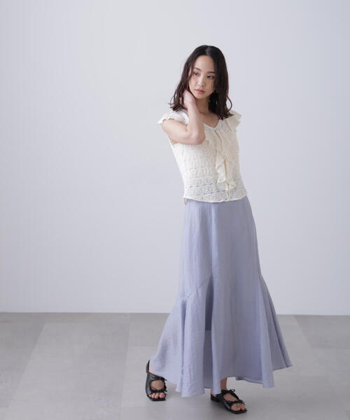 FREE'S MART（フリーズマート）の「アソートサイドフレアマーメイドスカート（スカート・レディース・ホワイト/ブルー/ブラック/ブラウン・MEDIUM/SMALL）」の17枚目の写真