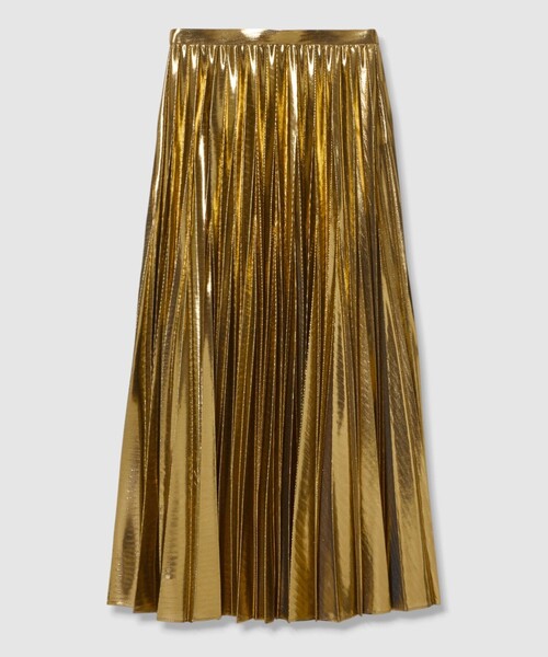 allureville（アルアバイル）の「メタリック切替プリーツスカート（スカート・レディース・シルバー/ゴールド・2）」の10枚目の写真