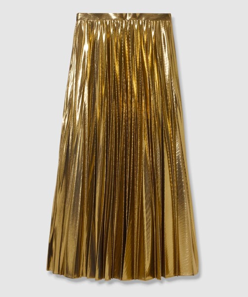 allureville（アルアバイル）の「メタリック切替プリーツスカート（スカート・レディース・シルバー/ゴールド・2）」の11枚目の写真