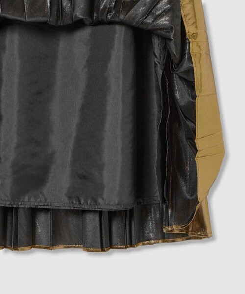 allureville（アルアバイル）の「メタリック切替プリーツスカート（スカート・レディース・シルバー/ゴールド・2）」の14枚目の写真