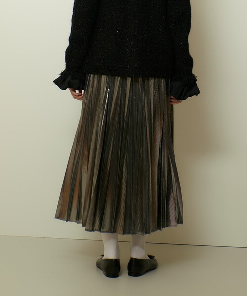 allureville（アルアバイル）の「メタリック切替プリーツスカート（スカート・レディース・シルバー/ゴールド・2）」の17枚目の写真