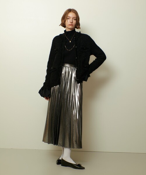allureville（アルアバイル）の「メタリック切替プリーツスカート（スカート・レディース・シルバー/ゴールド・2）」の18枚目の写真