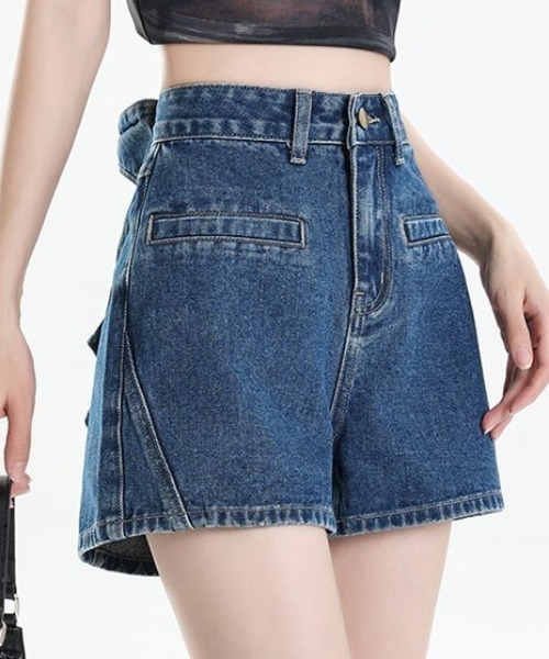 FAVORITO(ファヴォリート)の「リボンタイデニムショートパンツ(その他パンツ・レディース・ブラック/ブルー/ホワイト・S/M/L/XL)」の9枚目の写真