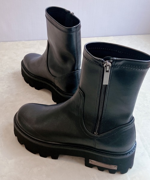 Noubel Voug Relax（ヌーベルヴォーグリラックス）の「タンクソール やわらかミドルブーツ（ブーツ・レディース・ワインレッド/ブラック・24cm/23.5cm/22.5cm/24.5cm/23cm）」の7枚目の写真