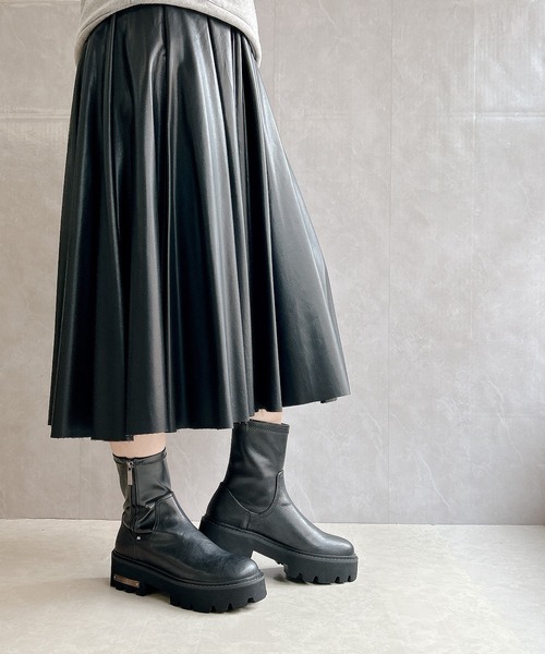 Noubel Voug Relax（ヌーベルヴォーグリラックス）の「タンクソール やわらかミドルブーツ（ブーツ・レディース・ワインレッド/ブラック・24cm/23.5cm/22.5cm/24.5cm/23cm）」の11枚目の写真