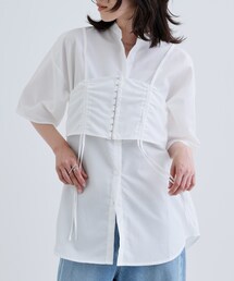 GALLEST | 【一部店舗限定】ベアトップ付き半袖ワイドシャツ(シャツ/ブラウス)