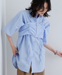 GALLEST | 【一部店舗限定】ベアトップ付き半袖ワイドシャツ(シャツ/ブラウス)