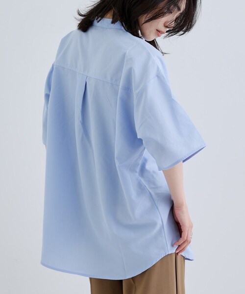 【新品】GALLEST 半袖ブラウス セール】【一部店舗限定】ベアトップ付き半袖ワイドシャツ