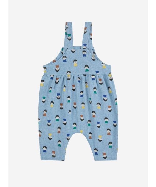セール】Game Pawns all over light denim overall（サロペット