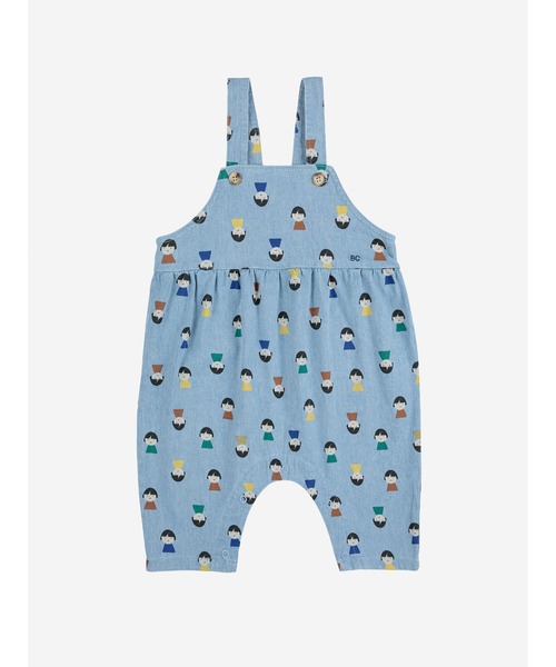 BOBO CHOSES(ボボショーズ)の「Game Pawns all over light denim overall(サロペット/オーバーオール・キッズ・ライトブルー・24MONTH/18MONTH/12MONTH/6MONTH/9MONTH)」の2枚目の写真