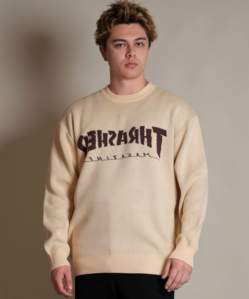 セール】THRASHER/スラッシャー ニット セーター クルーネック 反転