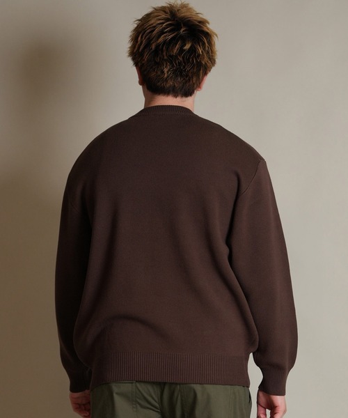 THRASHER(スラッシャー)の「THRASHER/スラッシャー ニット セーター クルーネック 反転ロゴ ジャガード織り 254TH1KN071(ニット/セーター・メンズ・ブラウン/ネイビー/アイボリー/ブラック・M/L/XL)」の18枚目の写真