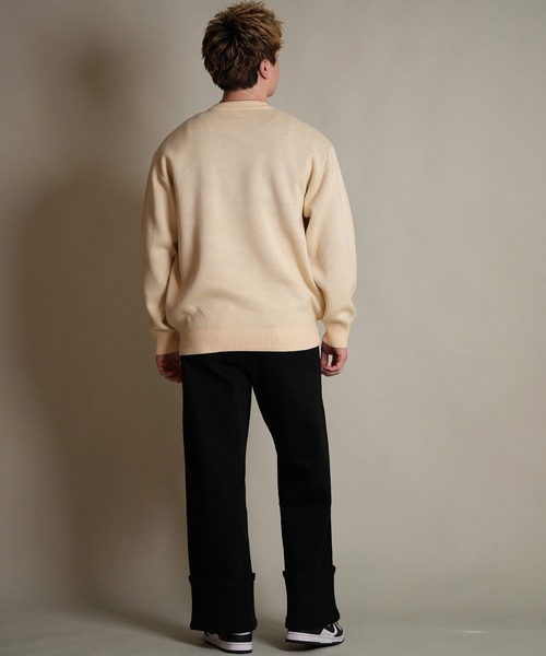 THRASHER(スラッシャー)の「THRASHER/スラッシャー ニット セーター クルーネック 反転ロゴ ジャガード織り 254TH1KN071(ニット/セーター・メンズ・ブラウン/ネイビー/アイボリー/ブラック・M/L/XL)」の9枚目の写真