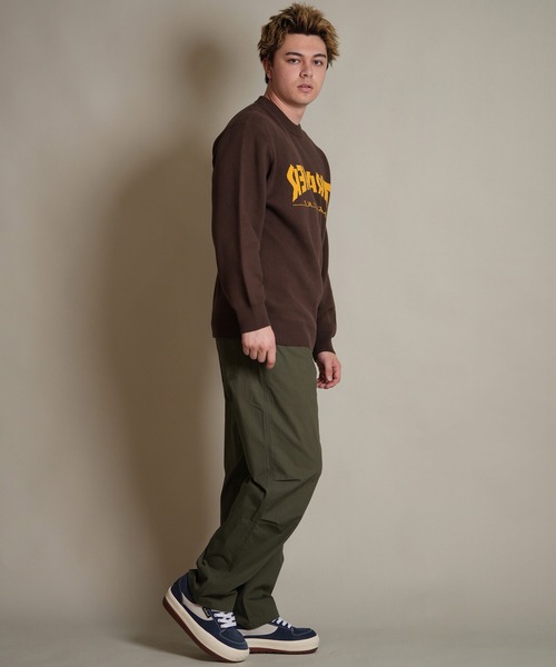 THRASHER(スラッシャー)の「THRASHER/スラッシャー ニット セーター クルーネック 反転ロゴ ジャガード織り 254TH1KN071(ニット/セーター・メンズ・ブラウン/ネイビー/アイボリー/ブラック・M/L/XL)」の22枚目の写真
