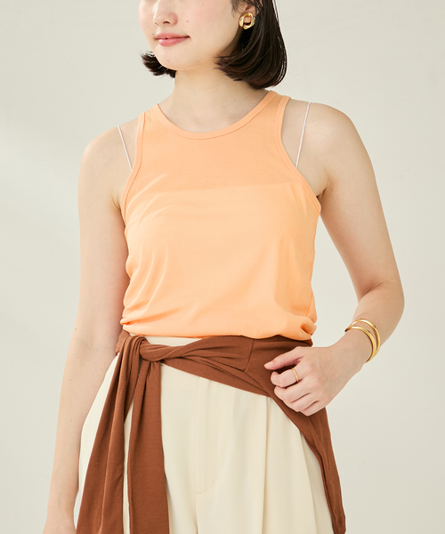 plage(プラージュ)の「AMERICAN SLEEVE タンク(タンクトップ・レディース・オレンジ/ホワイト/ブラック・FREE)」の6枚目の写真