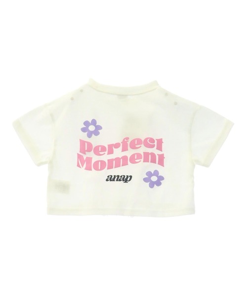 ANAP kids(アナップキッズ)の「フラワーポイント クロップドTシャツ(Tシャツ/カットソー・キッズ・ホワイト/ネイビー・120cm/110cm/130cm)」の18枚目の写真