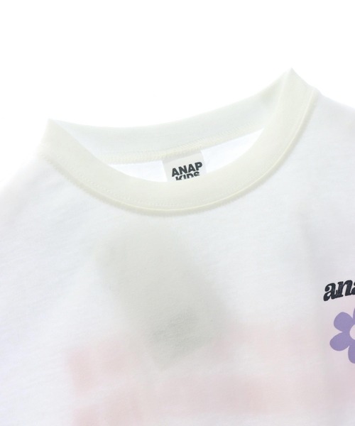 ANAP kids(アナップキッズ)の「フラワーポイント クロップドTシャツ(Tシャツ/カットソー・キッズ・ホワイト/ネイビー・120cm/110cm/130cm)」の20枚目の写真