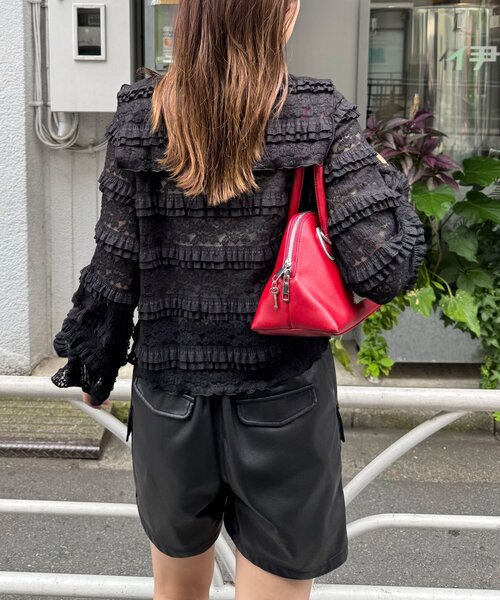 CIAOPANIC（チャオパニック）の「セーラーカラーレースフリルトップス（Tシャツ/カットソー・レディース・アイボリー/カーキ/ブラック・ONE SIZE）」の11枚目の写真