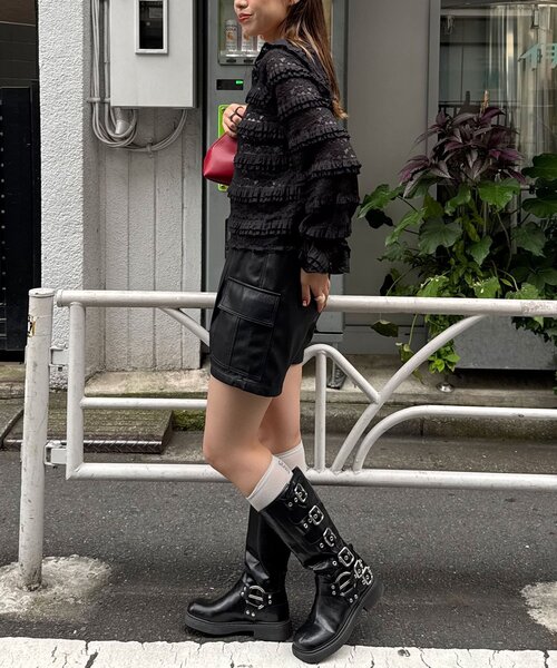 CIAOPANIC（チャオパニック）の「セーラーカラーレースフリルトップス（Tシャツ/カットソー・レディース・アイボリー/カーキ/ブラック・ONE SIZE）」の13枚目の写真