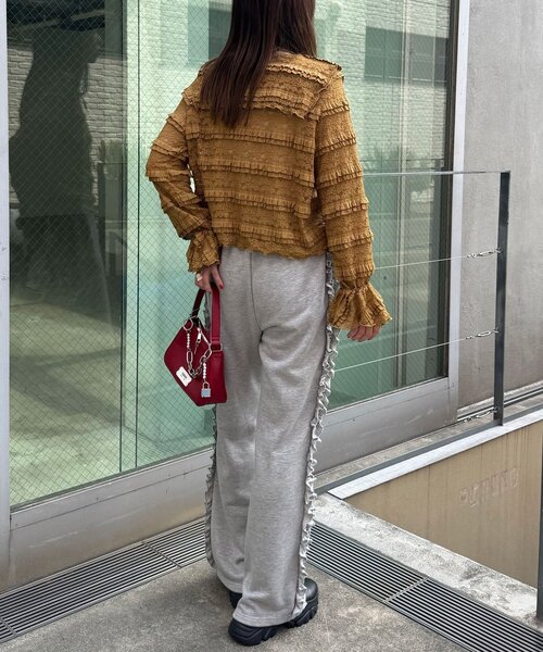 CIAOPANIC（チャオパニック）の「セーラーカラーレースフリルトップス（Tシャツ/カットソー・レディース・アイボリー/カーキ/ブラック・ONE SIZE）」の20枚目の写真