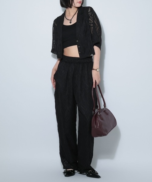 PAGEBOY(ページボーイ)の「リーフジャガードセットアップシャツ【セットアップ対応】(シャツ/ブラウス・レディース・オフホワイト/ブラック・FREE)」の14枚目の写真