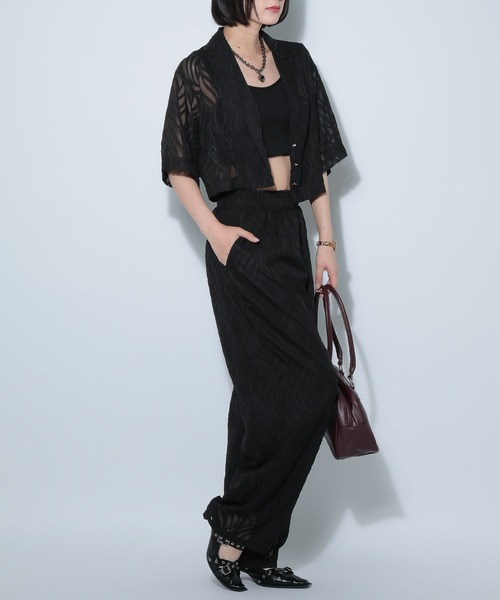 PAGEBOY(ページボーイ)の「リーフジャガードセットアップシャツ【セットアップ対応】(シャツ/ブラウス・レディース・オフホワイト/ブラック・FREE)」の16枚目の写真