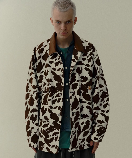 DISCOVERED（ディスカバード）の「COW PRINT COVERALL（ブルゾン・メンズ・ブラウン/ブラック・3/1）」の4枚目の写真