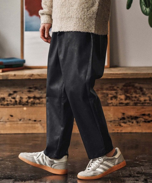 CAMBIO(カンビオ)の「mp13960- Tie dyed Synthetic Leather Balloon Pants レザーバルーンパンツ(CAM25AW-009)(その他パンツ・メンズ・ブラック/ダークブラウン・L/M/S)」の6枚目の写真
