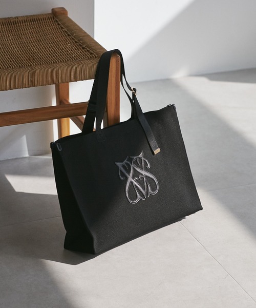 VIS（ビス）の「【軽量】【2WAY】ビッグロゴキャリーオントートバッグ（トートバッグ・レディース・ブラック/キナリ・FREE）」の11枚目の写真