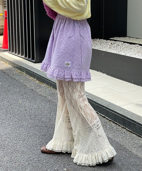 HELLO.SANFRANCISCO（ハローサンフランシスコ）の「【HELLO.SANFRANCISCO/ハローサンフランシスコ】レースフリルショートパンツ（その他パンツ・レディース・ホワイト/パープル/ブラック/オレンジ・ONE SIZE）」の11枚目の写真