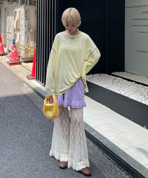 HELLO.SANFRANCISCO（ハローサンフランシスコ）の「【HELLO.SANFRANCISCO/ハローサンフランシスコ】レースフリルショートパンツ（その他パンツ・レディース・ホワイト/パープル/ブラック/オレンジ・ONE SIZE）」の13枚目の写真