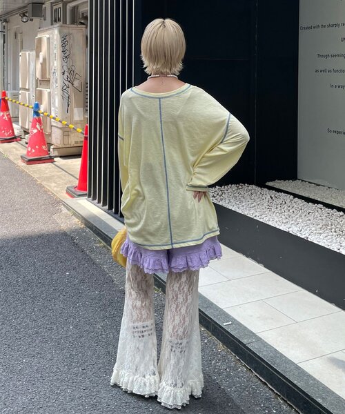 HELLO.SANFRANCISCO（ハローサンフランシスコ）の「【HELLO.SANFRANCISCO/ハローサンフランシスコ】レースフリルショートパンツ（その他パンツ・レディース・ホワイト/パープル/ブラック/オレンジ・ONE SIZE）」の15枚目の写真