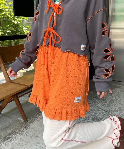 HELLO.SANFRANCISCO（ハローサンフランシスコ）の「【HELLO.SANFRANCISCO/ハローサンフランシスコ】レースフリルショートパンツ（その他パンツ・レディース・ホワイト/パープル/ブラック/オレンジ・ONE SIZE）」の16枚目の写真