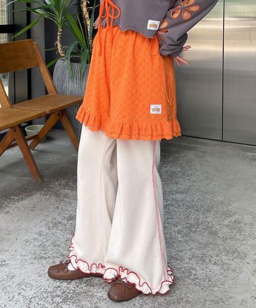 HELLO.SANFRANCISCO（ハローサンフランシスコ）の「【HELLO.SANFRANCISCO/ハローサンフランシスコ】レースフリルショートパンツ（その他パンツ・レディース・ホワイト/パープル/ブラック/オレンジ・ONE SIZE）」の9枚目の写真